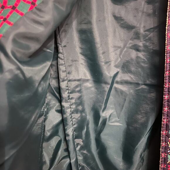 Vera Bradley Holiday Christmas Quilted Jacket Small Green Red Cottage Grandma - Picture 7 of 9